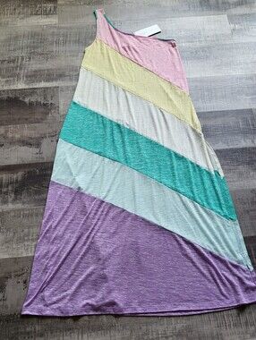 STEPHANIE GOTTLIEB X PITUSA Rainbow Maxi Dress Coverup Size Small NWT